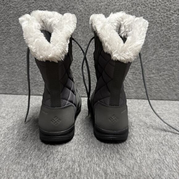 NWOT Columbia Ice Maiden II Boots Women's 6.5 Wide Gray Waterproof Insulated Fur - Picture 2 of 8